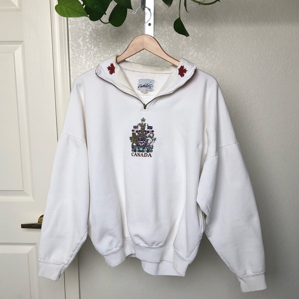 Vintage Calhoun Canadian 1/4 Zip Oversized Sweater